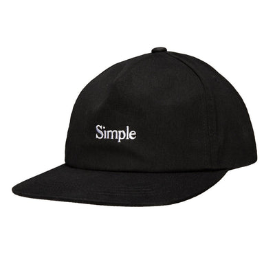 Color:Black-Simple Logo Unstructured Hat