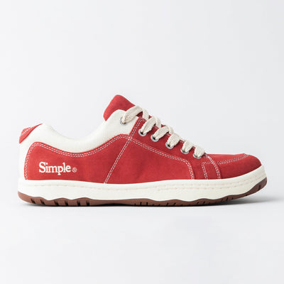 Color:Cherry-Simple OS Sneaker Suede
